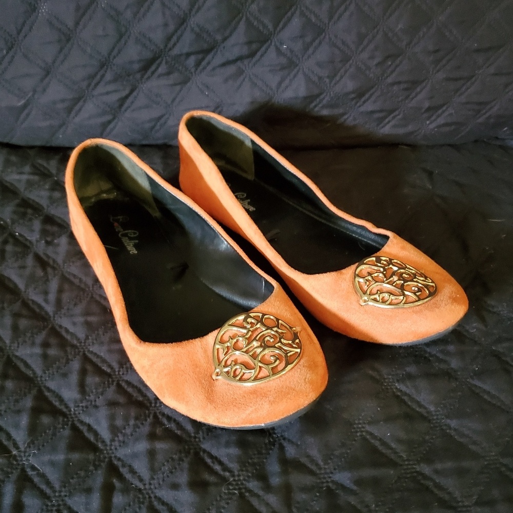Orange flats
